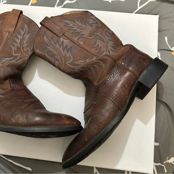 Ariat Heritage Stockman Western Boot Men's Round Toe Leather Boots Size 11.5 D - Picture 5 of 12